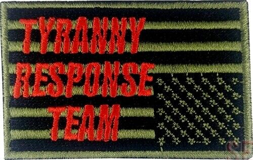 United States Flag Patch In Distress BLM Antifa DNC TYRANNY RESPONSE TEAM OD