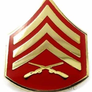 Marine Corps Rank Insignia Gold Scarlet Chevron E-5 Sergeant Sgt USMC