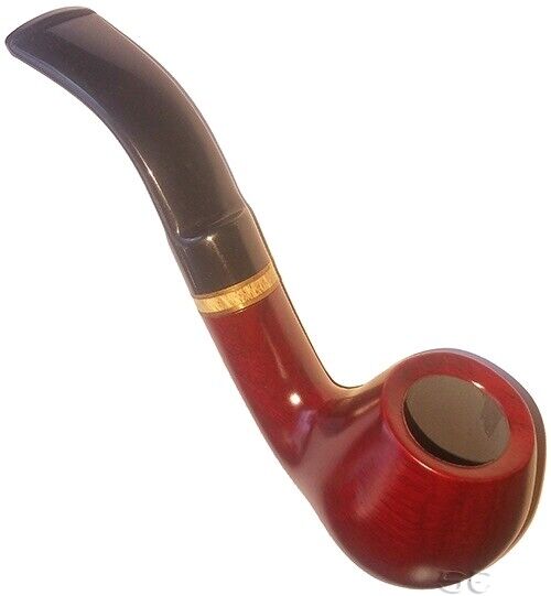 Tobacco Smoking Pipe Wood Bent Saddle Bit Bent Apple Filtered Stand Pouch Box