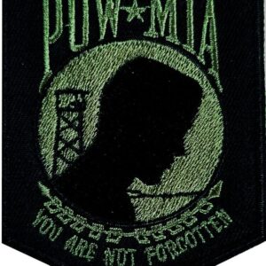 United States Military POW MIA Patch YOU ARE NOT FORGOTTEN 2 1/4" x 3" OD