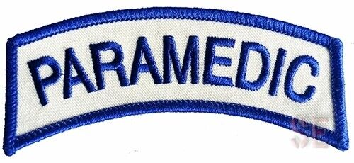 Emergency Medical Services First Responder Tab Patch PARAMEDIC 4 1/8"