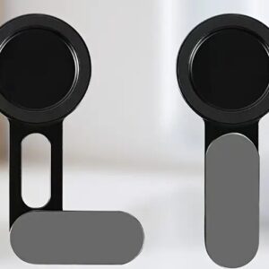 Magnetic Phone Holder to Laptop Aluminum Alloy w the Phone Metal Loop BLACK
