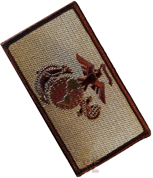 Marine Corps Flag Patch Desert Subdued Tan Hook Loop Back UNITED STATES USMC