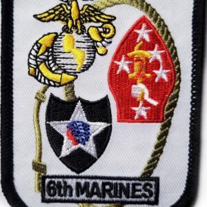 Marine Corps Patch 6th MARINE REGIMENT 2nd MARINE DIVISION Embroidered USMC