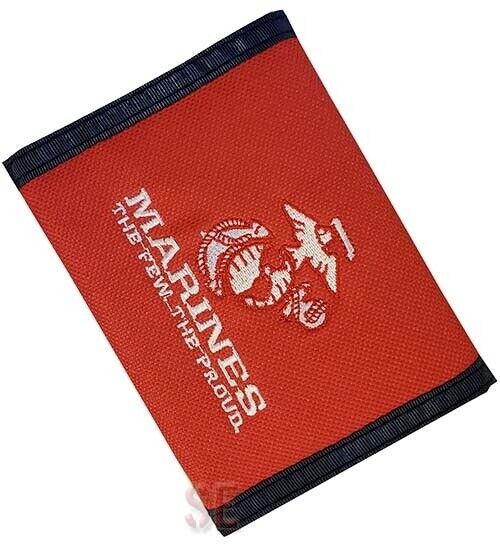 Marine Corps Wallet Embroidered Heavy Duty Nylon Crest THE FEW THE PROUD USMC