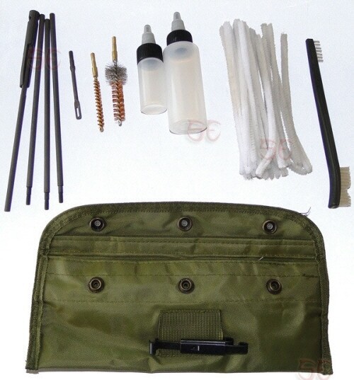 Military Issue Rifle Cleaning Field Kit GSE Compliant .223 5.56mm Pouch Brushes