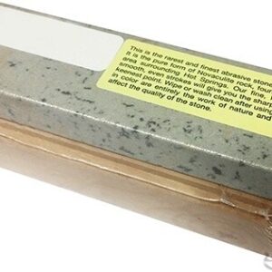 Arkansas Sharpening Stone Whet Oilstone Soft Knife Honing Mounted on Cedar Block