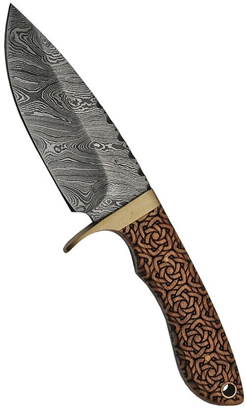 Celtic Irish Scottish Knife Dirk Dagger Damascus Blade Leather Knot Artwork