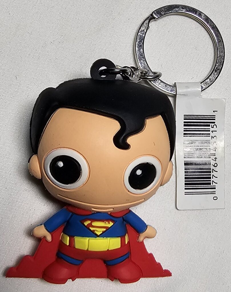 DC Comics Superman Keychain Backpack Hanger Mini 3D Figure 2 3/8" Toy