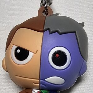 DC Comics Two-Face Monogram 3D Figural Keychain Backpack Hanger Bling Bag Toy