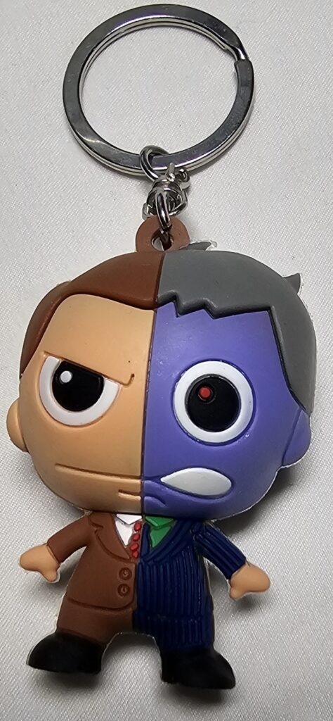 DC Comics Two-Face Monogram 3D Figural Keychain Backpack Hanger Bling Bag Toy