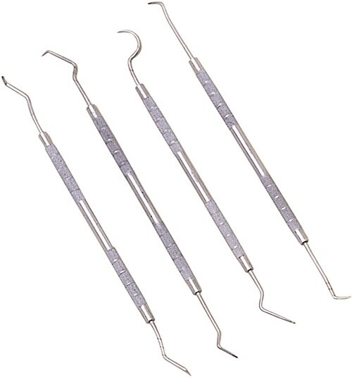 Dental Pick Set New for Craft Hobby Emergency Preparedness 4 Piece w Vinyl Pouch