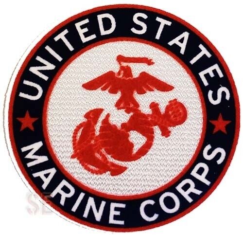 Marine Corps Decal Sticker Flocked UNITED STATES MARINE CORPS Fabric EGA USMC