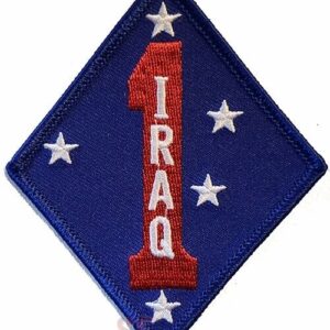 Marine Corps Patch 1st Marine Division IRAQ Embroidered 2" x 2 3/4" USMC