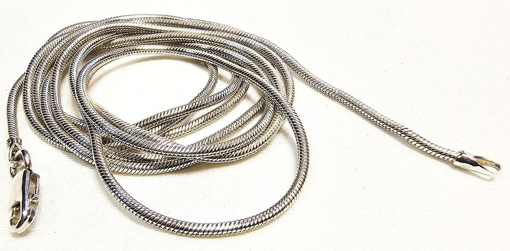 Necklace Sterling Silver Snake Vintage Elegant 925 LONG 36.25" 14 grams