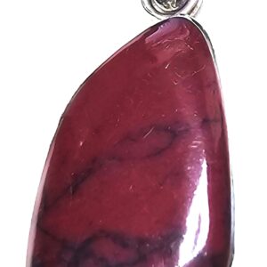 Red Jasper Pendant Sterling Silver Gemstone ATI Mexico Vintage 925 8.55g 50mm