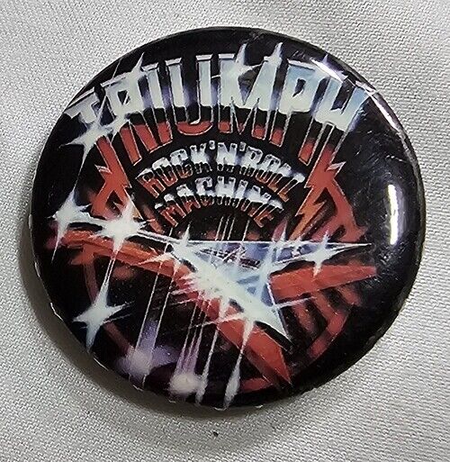TRIUMPH Pin Badge 80's Rock'N'Roll Machine Vintage Rock Memorabilia 1 1/4"