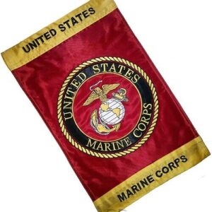 Marine Corps Garden Flag Weather Resistant Embroidered w Print 12" x 18" USMC