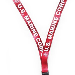 Marine Corps Neck Lanyard Keychain w Quick Release Buckle  Red Blue USMC