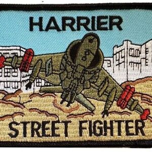 Marine Corps Patch HARRIER STREET FIGHTER V/STOL Embroidered 4" x 3" USMC