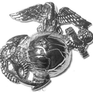 Marine Corps Pin Emblem Left Collar Silver Finish EGA 7/8" USMC