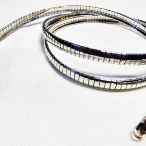 Necklace Sterling Silver Omega Snake Vintage MILOR ITALY 925 19" 50mm 20.3 grams