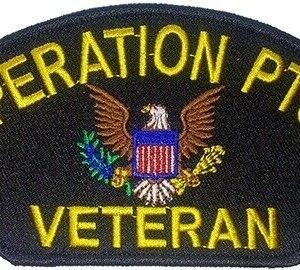 OPERATION PTSD VETERAN Patch US. Military w Great Seal of USA