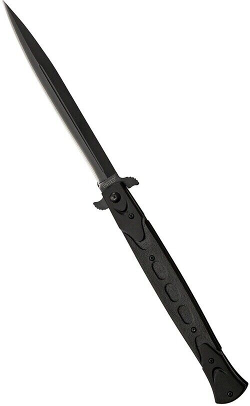 Stiletto Knife Assisted Opening is The Spear at 13 Inches Long Black AUS-6