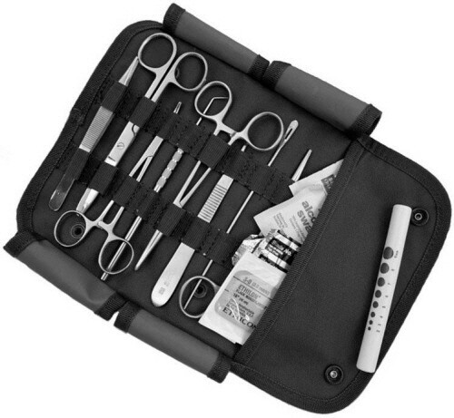 Surgical Kit US Military First Aid Emergency Field Pouch M.O.L.L.E. Strap Black