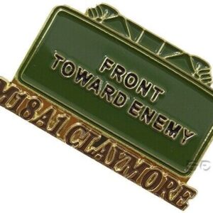 United States Military Lapel Pin M18A1 Claymore Mine Anit-Personnel Olive Drab