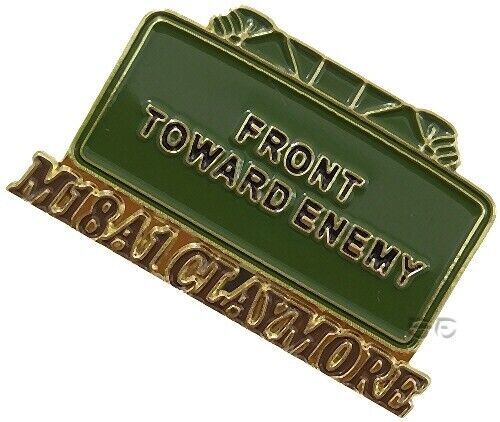 United States Military Lapel Pin M18A1 Claymore Mine Anit-Personnel Olive Drab