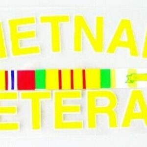 Vietnam Veteran Decal Sticker For Outside of Window Application Campaign Ribbons